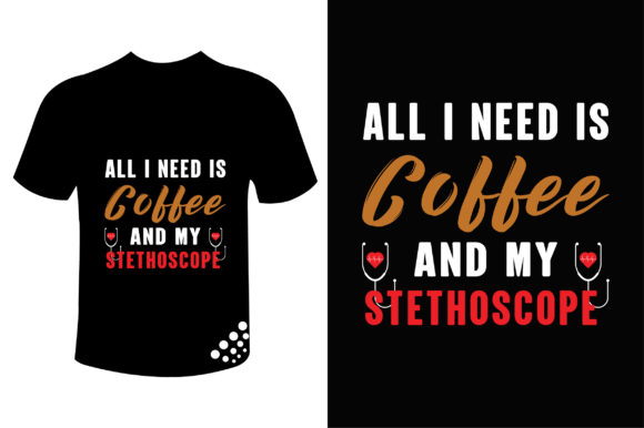 Coffee Stethoscope Nurse Graphics & Print Templates