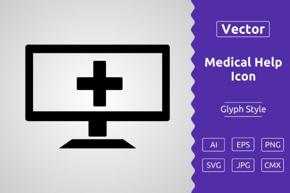 Medical Help Glyph Icons for Graphics