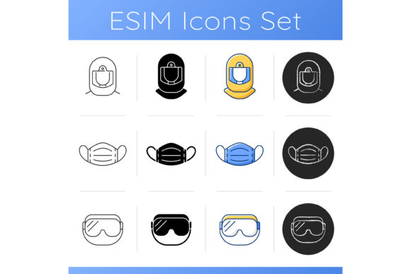 Medical PPE Icons Set: Graphics for Health Blogs