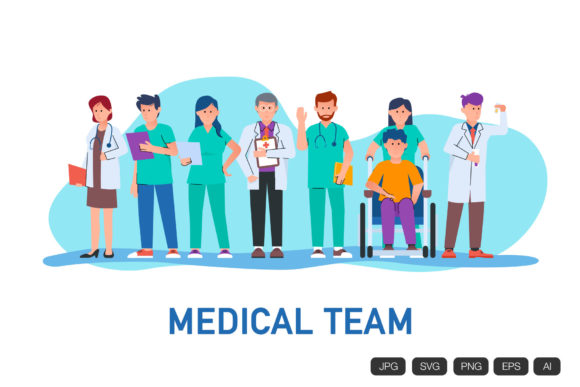 Medical Team Illustration: Graphics & Illustrations