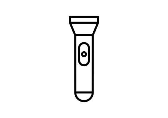 Medical Torch Line Icon Graphics