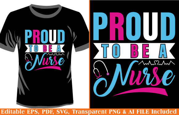 Proud Nurse Graphics for T-Shirt Designs