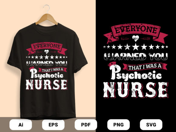 Psychotic Nurse Vector: Bold Graphics for Print Templates