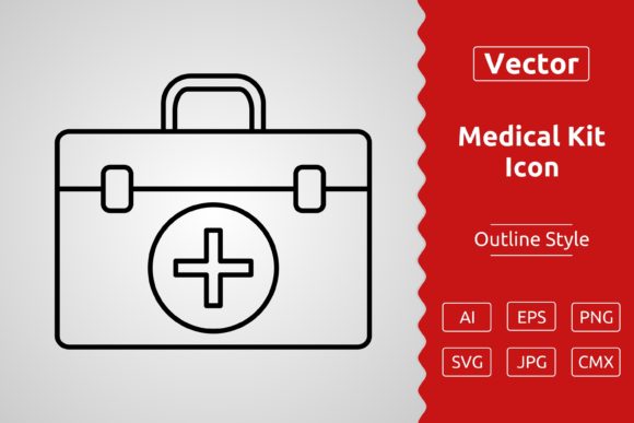 Reviewing the Vector Medical Kit Outline Icon for Stitching