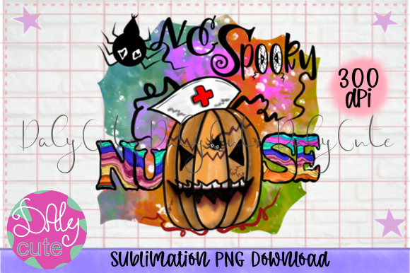 Spooky Nurse Graphics for Print Templates